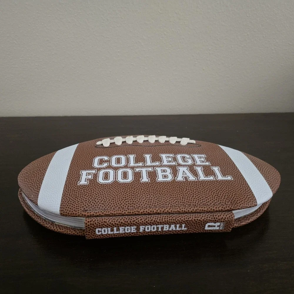 College Football book football shape, texture, & laces by Kubala Ruckus Books